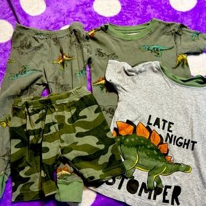 4 piece carters dinosaur pajamas